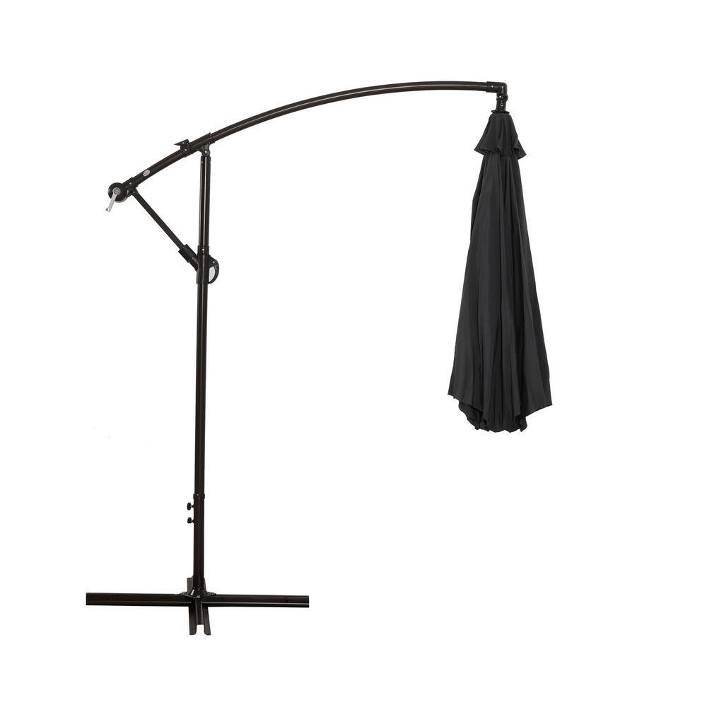 10 ft. Outdoor Market Patio Umbrella in Gray