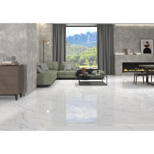 Leonardo Venato 24 in. x 24 in. Polished Porcelain Stone Look Floor and Wall Tile (16 sq. ft./Case)
