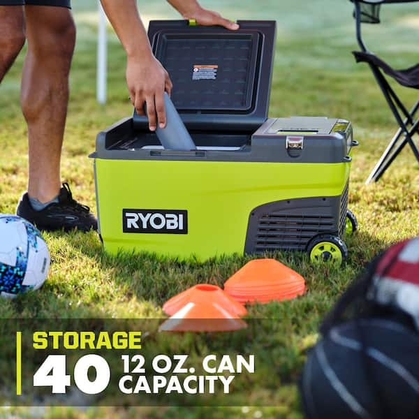 RYOBI ONE+ 18V 24 Qt. Hybrid Battery Powered Iceless Cooler (Tool Only)  Pi1824QBT - The Home Depot