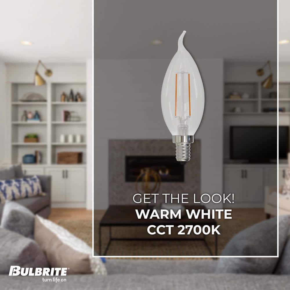 25 Watt Equivalent Clear Dimmable LED Filament Bulb 4-Pack