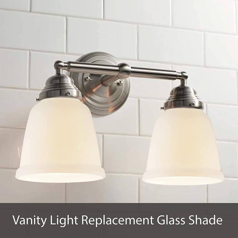 Smoky Alabaster Glass Bell Ceiling Fan Replacement Shades, Set of 4