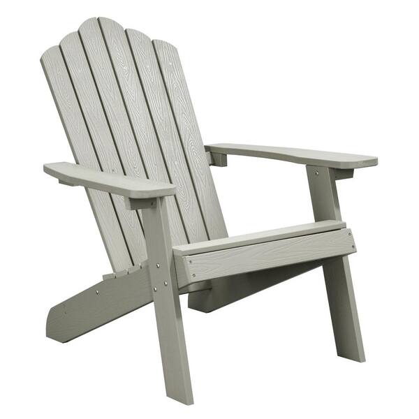 HOOOWOOO Aspen Light Gray Outdoor Classic Recycled Plastic Adirondack ...