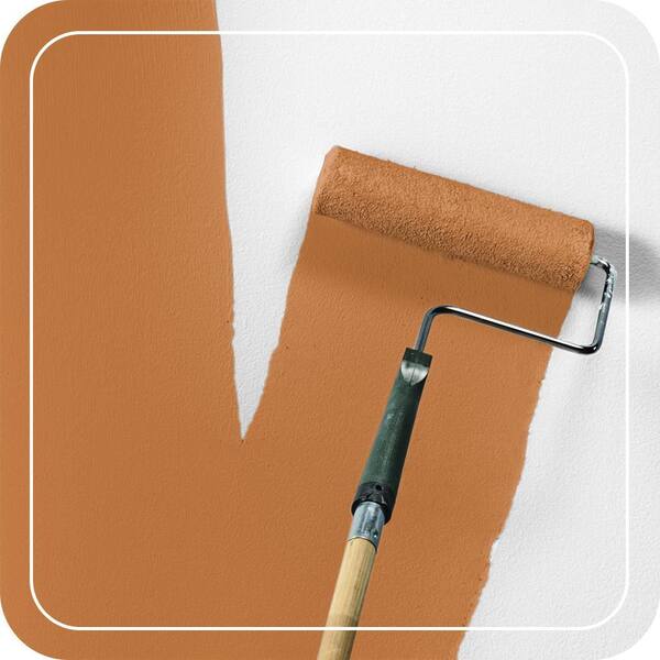 BEHR PREMIUM PLUS 8 oz. #M230-7 Rumba Orange Satin Enamel Interior