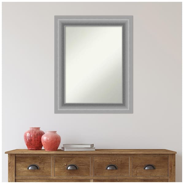 Amanti Art Peak Polished Silver 24 in. H x 30 in. W Framed Non 