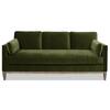 Jennifer Taylor Knox 84 in. Pillow Square Arm Modern Farmhouse Performance Velvet Living Room Sofa Couch in Olive Green 64110-3-V036