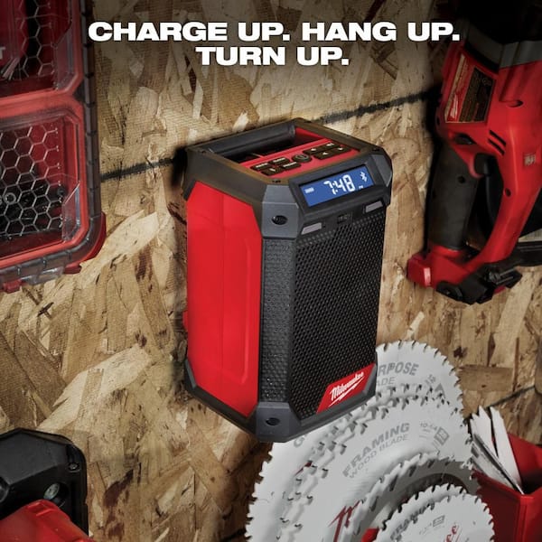 M12 12-Volt Lithium-Ion Cordless Bluetooth/AM/FM Jobsite Radio with Charger