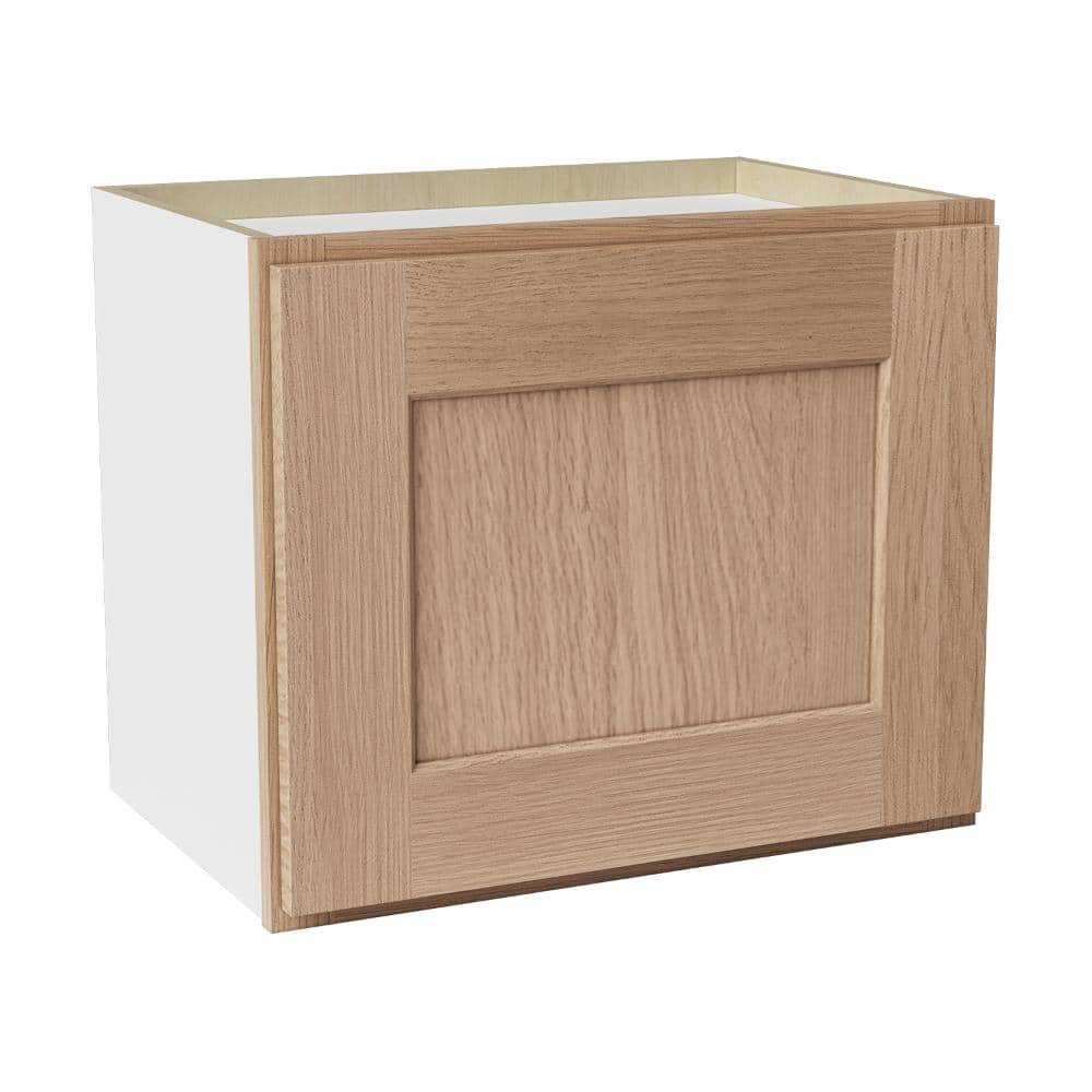 18 in. W x 12 in. D x 15 in. H Ready to Assemble Solid Wood Shaker Wall Kitchen Cabinet in Oak price history on PriceWatchPro
