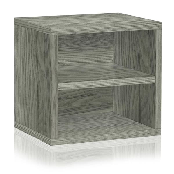 Way Basics 12.6 in. H x 13.4 in. W x 11.2 in. D Gray Recycled Materials 1-Cube Organizer