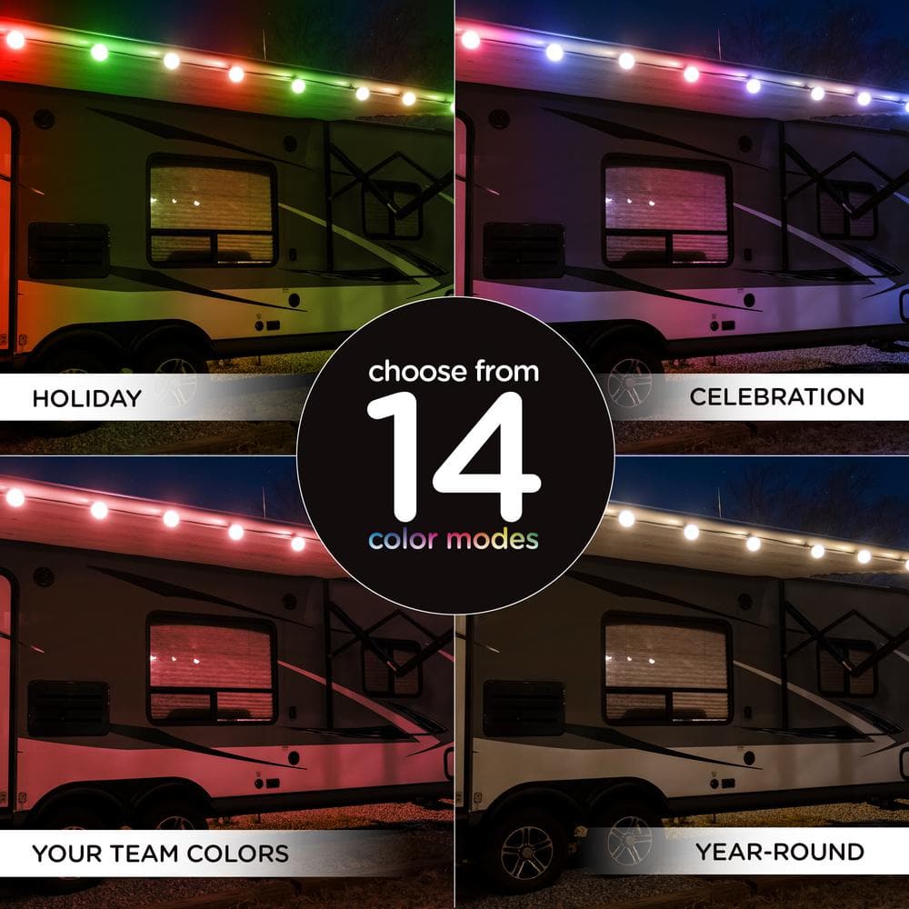 12 ft USB Color-Changing LED Globe String Lights for Outdoor