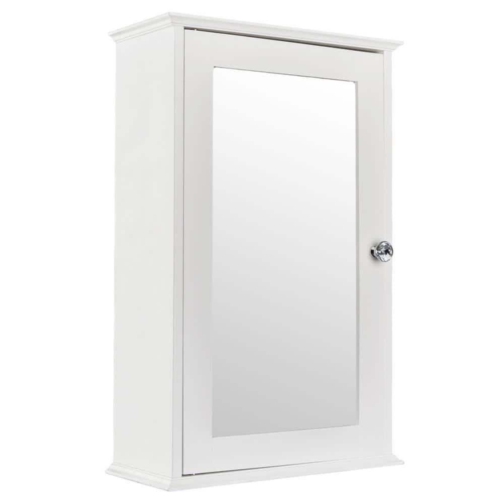 13.4 in. W x 5.9 in. D x 20.9 in. H Bathroom Storage Wall Cabinet in White,