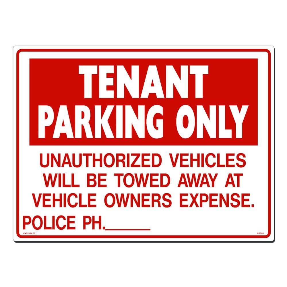 TENANT PARKING ONLY SIGN DURABLE ALUMINUM NO RUST FULL COLOR CUSTOM SIGN#027 