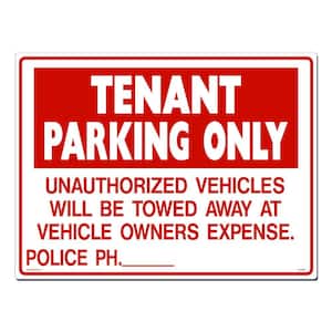 24 in. x 18 in. Tenant Parking Sign Printed on More Durable, Thicker, Longer Lasting Styrene Plastic