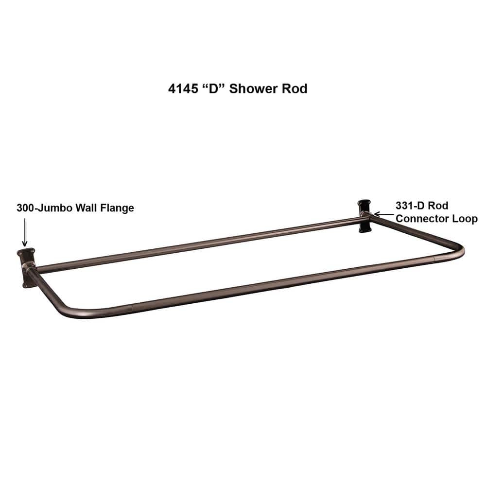 Polished Chrome Jumbo Shower Rod Flange