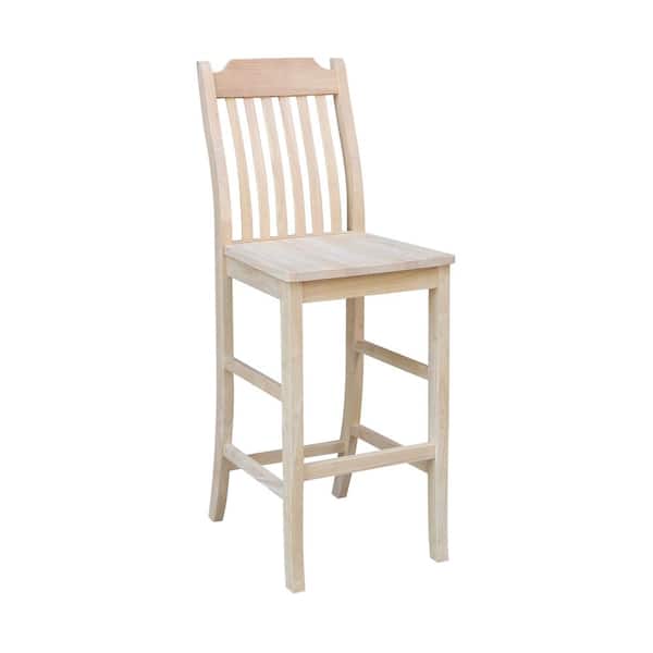 International Concepts Steambent Mission 30 in. Unfinished Wood Bar Stool