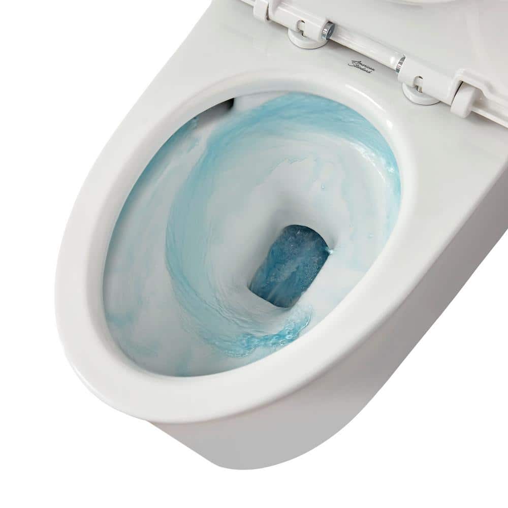 White Elongated Two-Piece High Efficiency Toilet with Seat