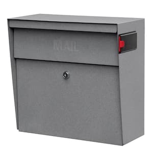 Metro Locking Wall-Mount Mailbox with High Security Reinforced Patented Locking System, Granite