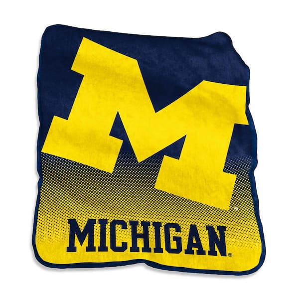 logobrands Michigan Multi-Colored Raschel Throw