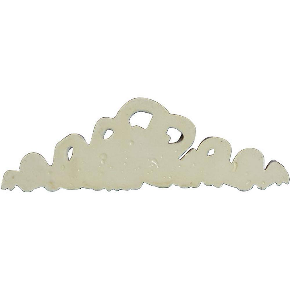 White Primed Polyurethane Scroll Onlay 7 1/8"W x 3 3/4"H