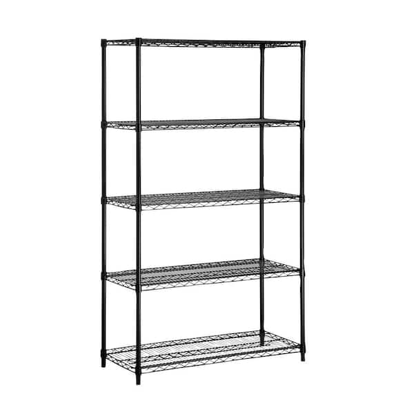 Tier Metal Wire Shelving Unit 42, Metal Shelving With Wheels Home Depot