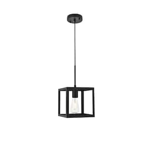 Timeless Home Raphael 7.9 in. W x 8.7 in. H 1-Light Black Pendant