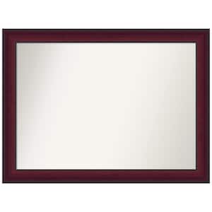 Canterbury Cherry 43.25 in. x 32.25 in. Non-Beveled Casual Rectangle Wood Framed Bathroom Wall Mirror in Cherry