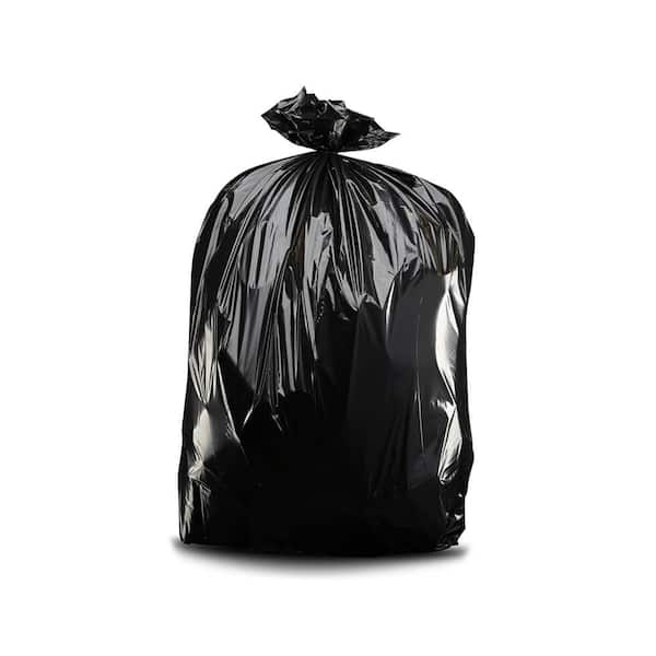 65 Gallon Trash Bags for Toter with Ties Extra Large Black Garbage Bags 32  Count