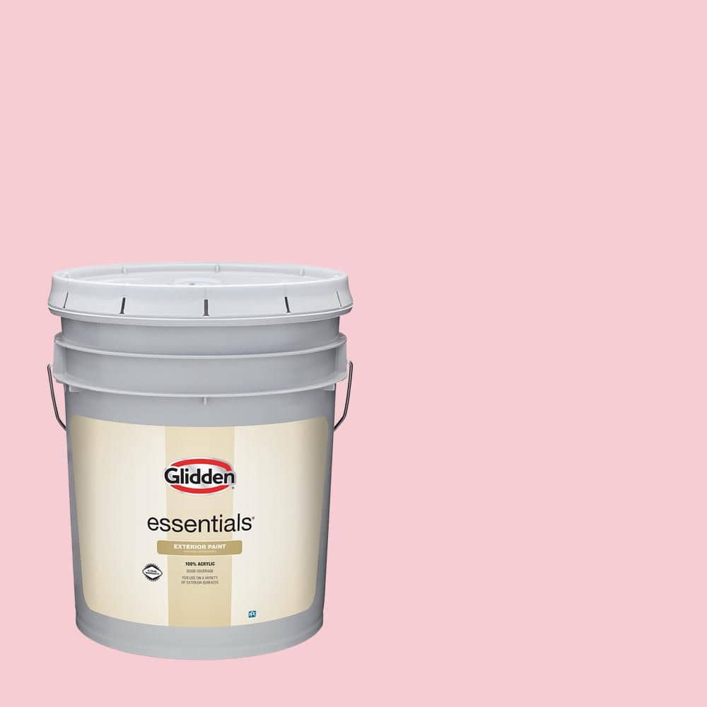 Glidden Essentials 5 gal. PPG1184-2 Pleasing Pink Flat Exterior Glidden Essentials 5 gal. PPG1184-2 Pleasing Pink Flat Exterior