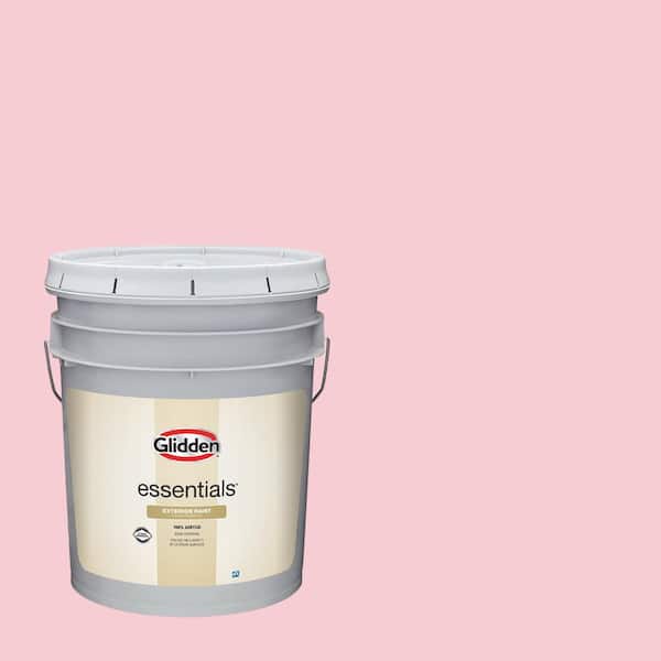 Glidden Essentials 5 gal. PPG1184-2 Pleasing Pink Flat Exterior Paint