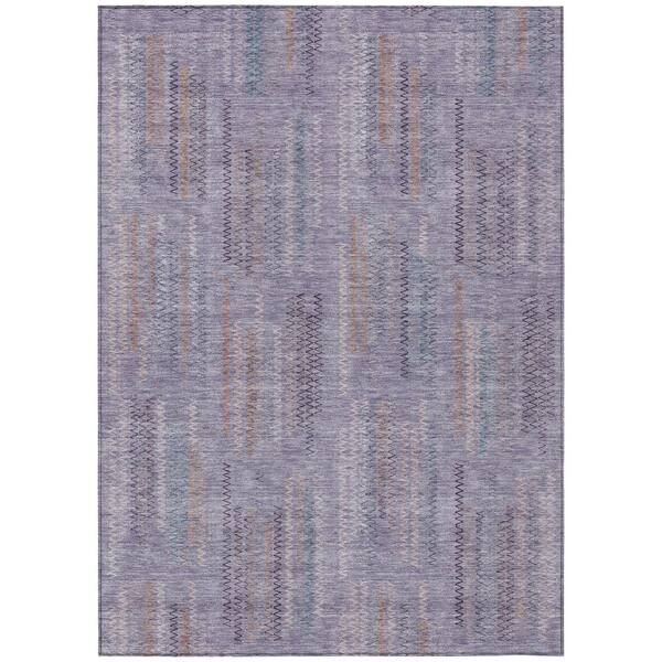 Chantille Machine Washable Indoor/Outdoor Abstract ACN2887 Plum 10 ft. x 14 ft. Area Rug