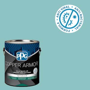 1 gal. PPG1147-4 Aqua Fiesta Semi-Gloss Antiviral and Antibacterial Interior Paint with Primer
