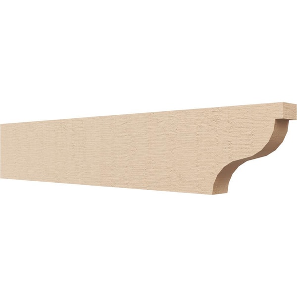 Ekena Millwork 2-in. x 6-in. x 32-in. Garner Woodgrain, Primed Tan Timberthane Polyurethane Rafter Tail Brace