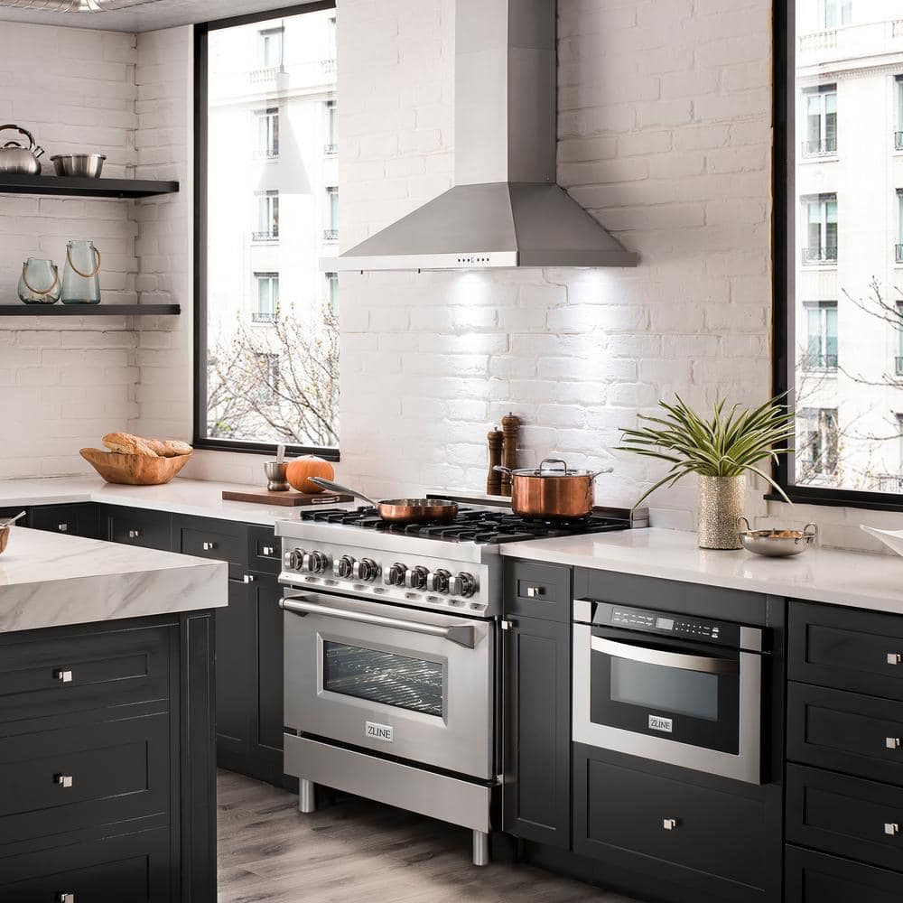 30" Stainless Steel Convertible Wall Mount Range Hood
