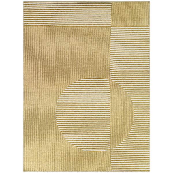 Webb Yellow 8 ft. x 10 ft. Stripe Area Rug