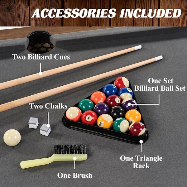 Classic Sport Official Size Billiard Pool Ball Set with Cue Ball