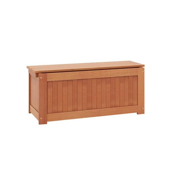 ANGELES HOME 41 in. x 12 in. x 18 in. Wood Raised Garden Bed Outdoor Plant Container with Seat for Garden Yard Balcony Deck