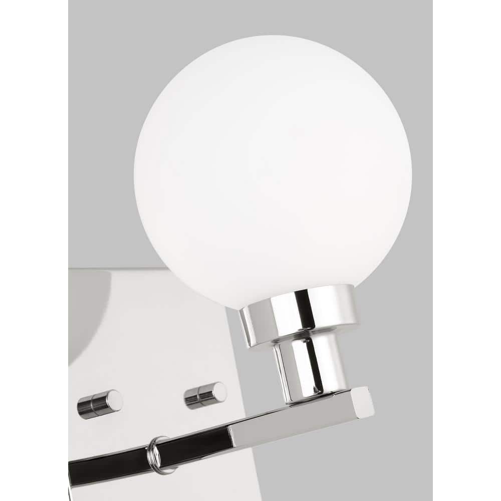 Clybourn Chrome Milk Glass Dimmable Wall Sconce