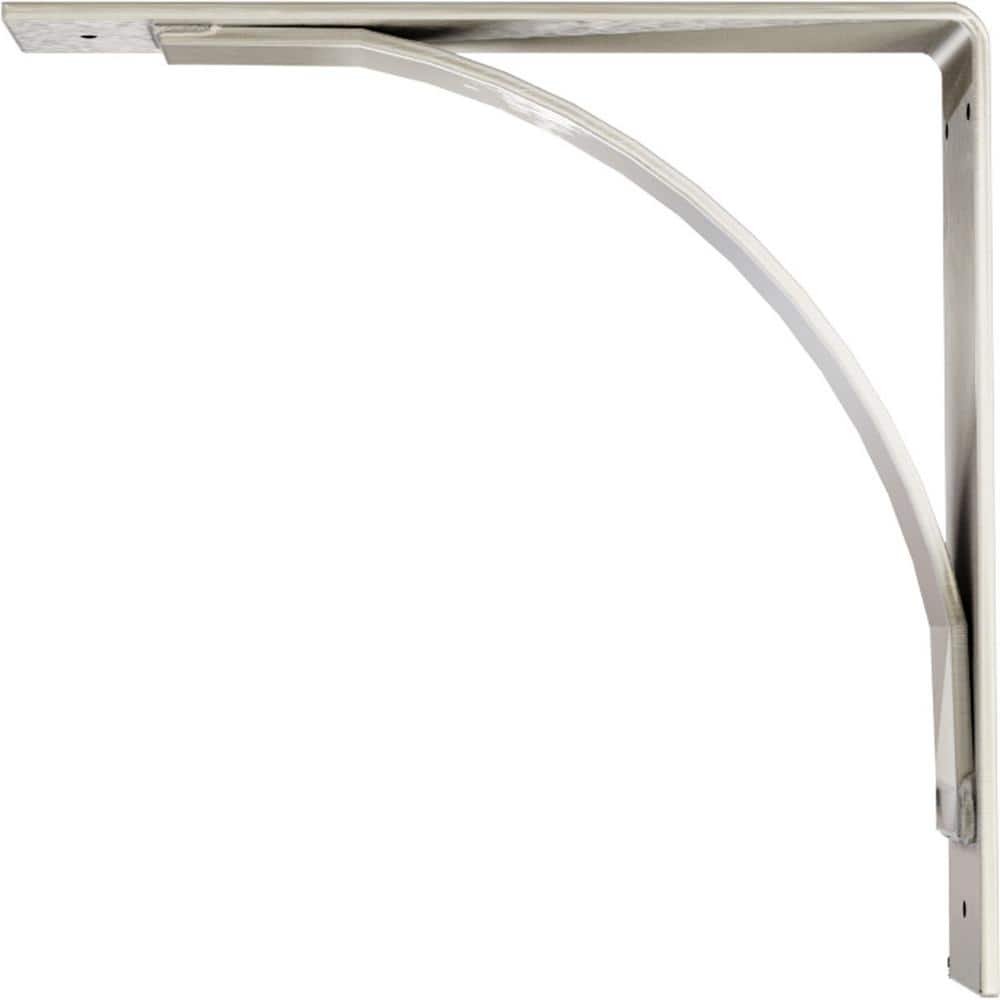 14" Stainless Steel Industrial Bracket for Shelving and Countertops