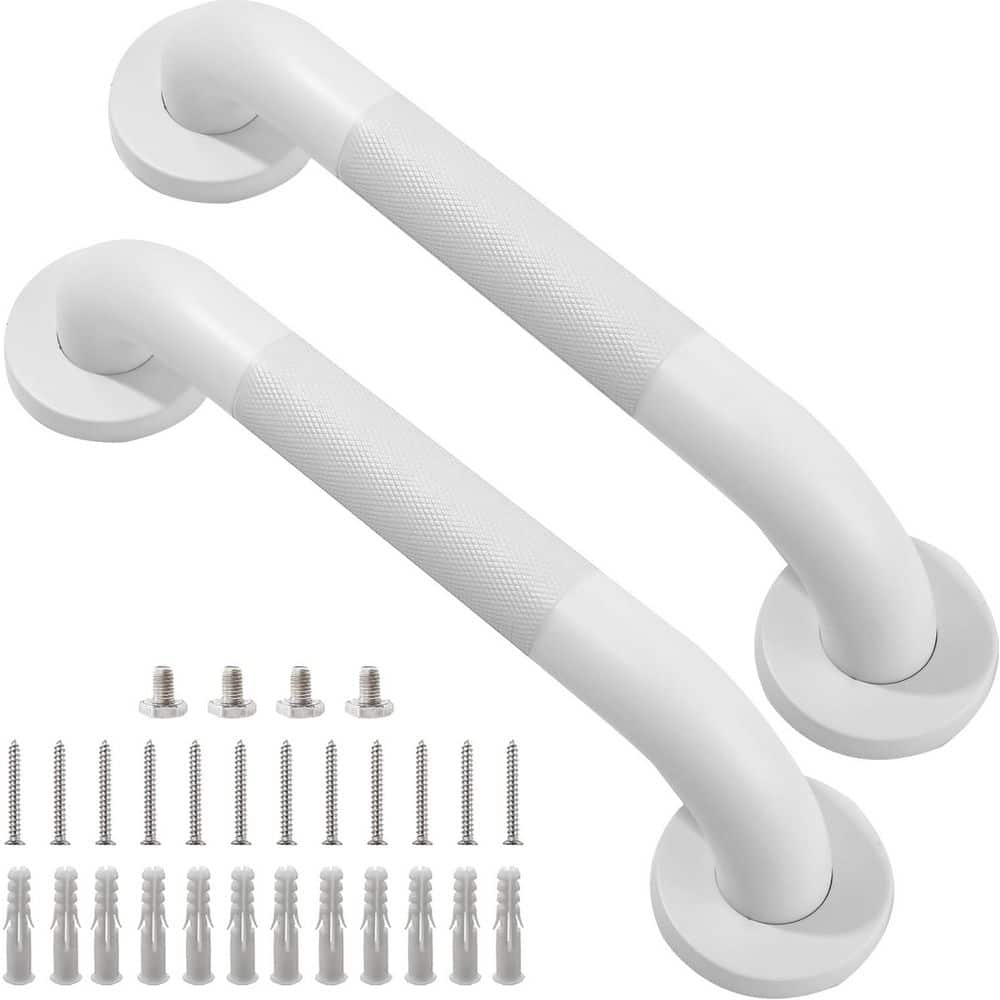 12 in. x 1.25 Exposed Screw Stainless Steel Anti-Slip Grab Bars for Bathtub