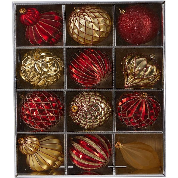 12 ft. Clear Unlit Flocked Full Classic Pine Artificial Christmas Tree with Ornament