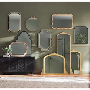 Large Classic Arched Vintage Style Gold Framed Mirror (32 in. W x 41 in. H)