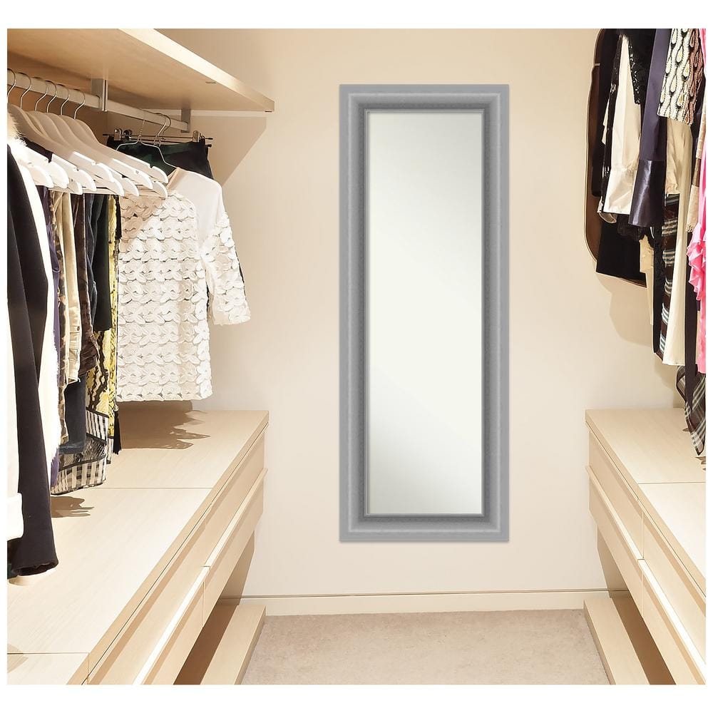 Peak Polished Nickel Full-Length Wood Mirror