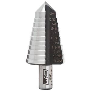 11-Hole Enlarging Step Drill Bit, 3/4-1 in. x 3/8 in., 1/16 in. Increments, M2 High-Speed Steel