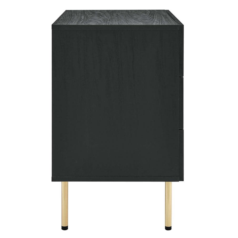 Chaucer Black 32" Vertical 3-Drawer Chest with Levelers
