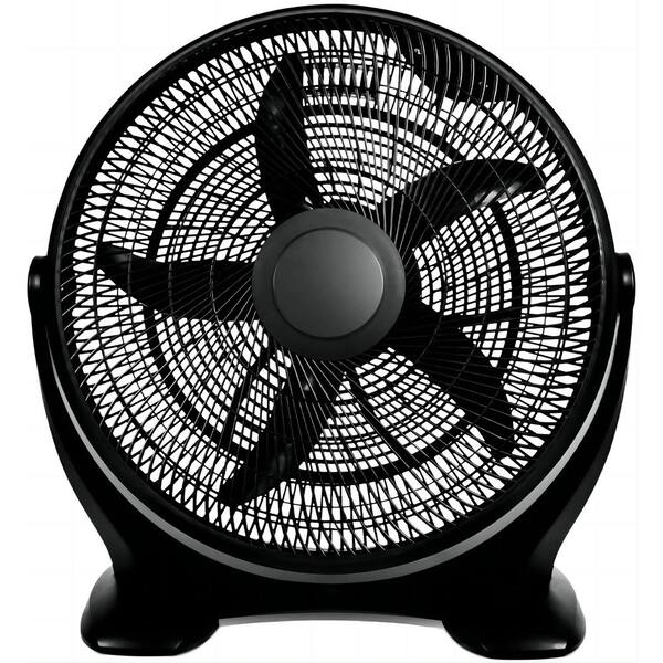 EPOWP Slient Plastic 20 in. 3 fan speeds Floor Fan in Black with Oscillating