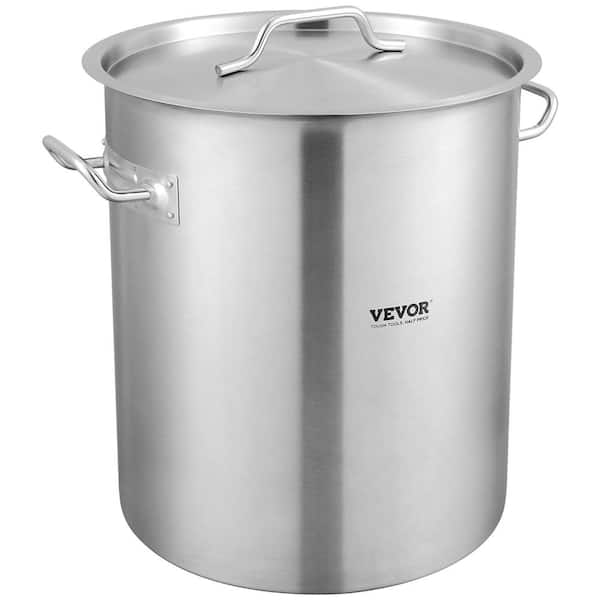 VEVOR 42 qt. Stainless Steel Stockpot Heavy Duty Commercial Grade Stock Pot  Large Cooking Pots TGDDBX20142QT4Z4LV0 - The Home Depot