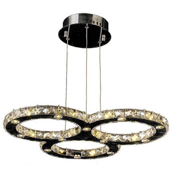 Worldwide Lighting Galaxy Collection 27-Light Chrome Crystal LED Chandelier