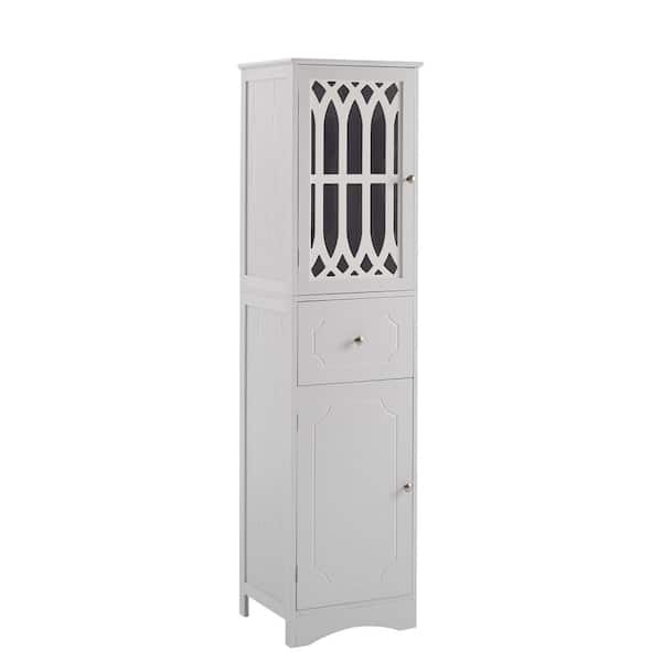 Clihome 16.5-in W x 32-in H Mdf White Freestanding Utility Storage Cabinet