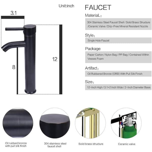 TOOLKISS 40.5 in. Black Stainless Steel Standing Wide Over Sink