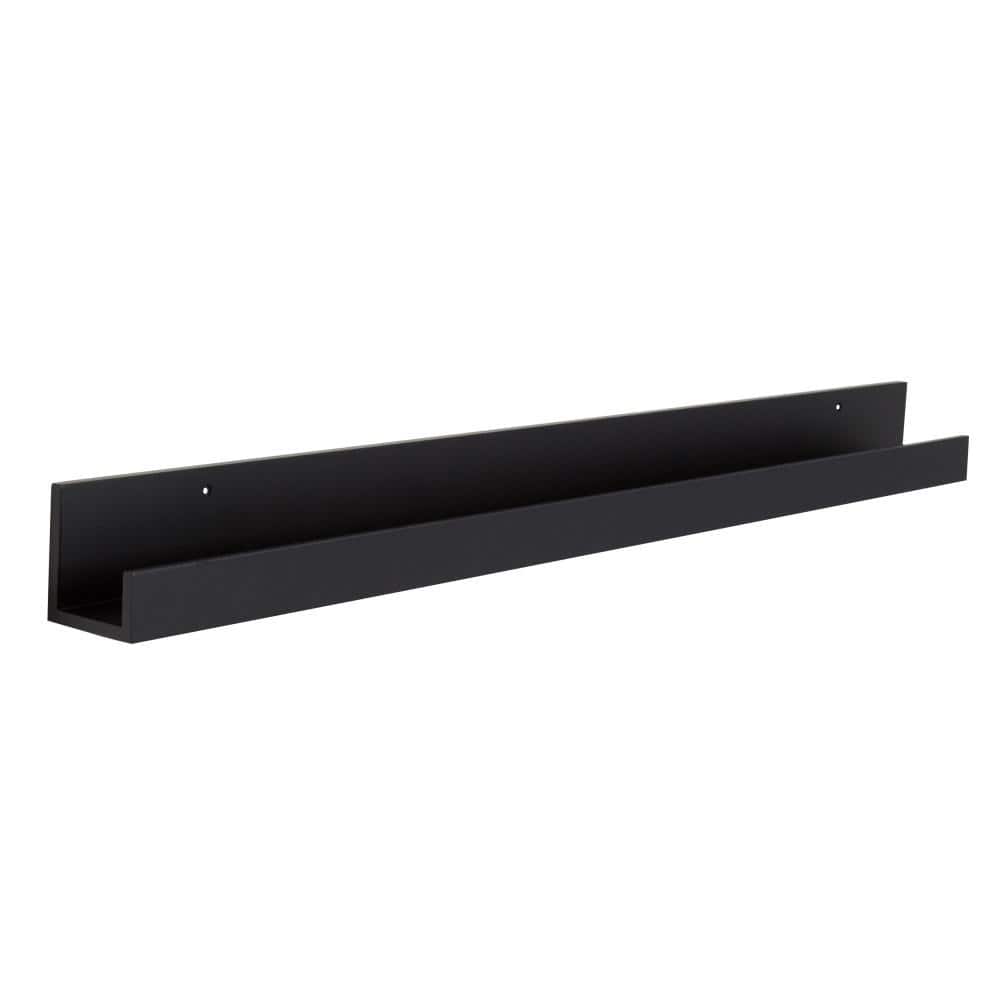Black 42" Floating Wall Shelf for Living Room/Bedroom
