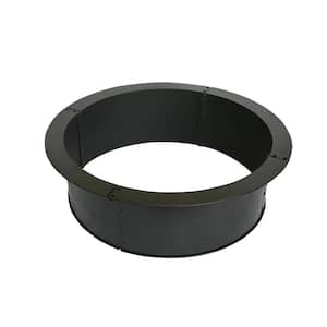 36 in. x 10 in. Round Steel Wood Fire Pit Ring with 0.8 mm Steel